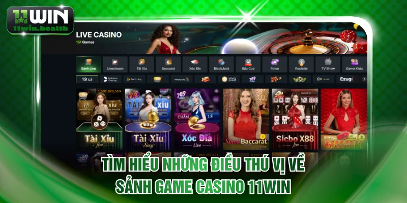Tìm hiểu những điều thú vị về sảnh game Casino 11WIN